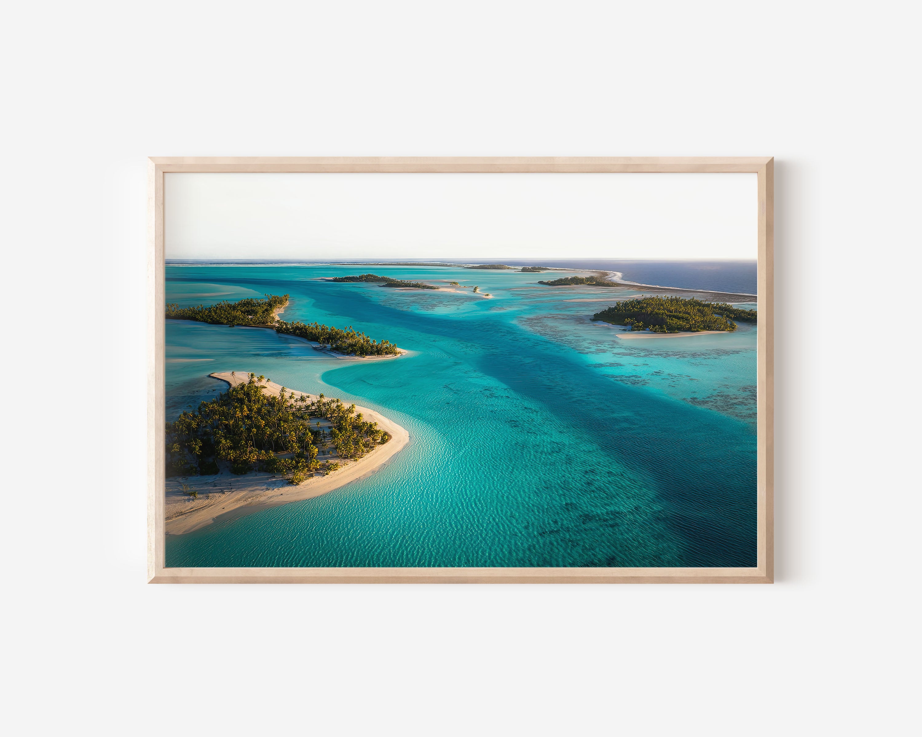 Aitutaki Tropical Islands Wall Art Print – Cook Islands Lagoon