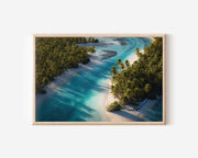 Aitutaki Lagoon Palm Islands Wall Art Print – Cook Islands