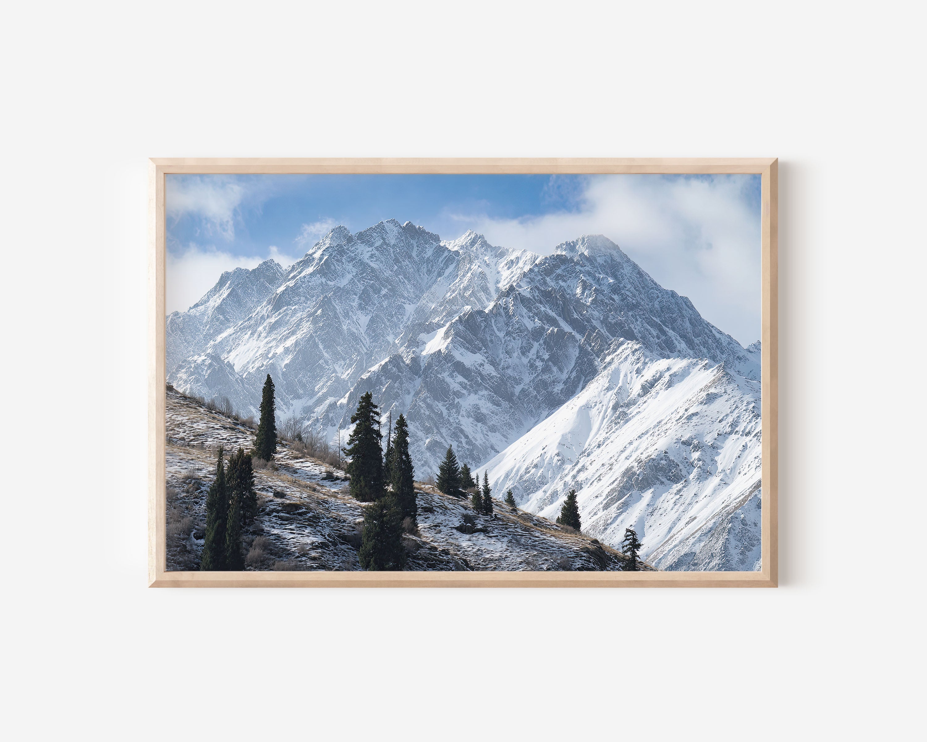 Ala Archa Mountains Wall Art | Kyrgyzstan Tian Shan Snow Peak Landscape Print