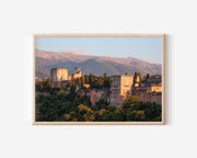 Alhambra Granada Spain Wall Art Print – Historic Palace Landscape Canvas