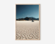 Alvord Desert Dry Lake Bed Print | Oregon Desert 4WD Wall Art | Cracked Playa Desert Overland Adventure Landscape Photography Poster