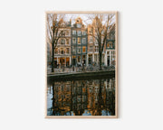 Amsterdam Canal at Golden Hour | Netherlands Travel Wall Art Print