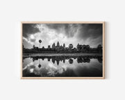 Angkor Wat Wall Art Print – Black and White Temple Photography