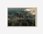 Angkor Wat Aerial Temple Wall Art Print – Cambodia Ancient Architecture