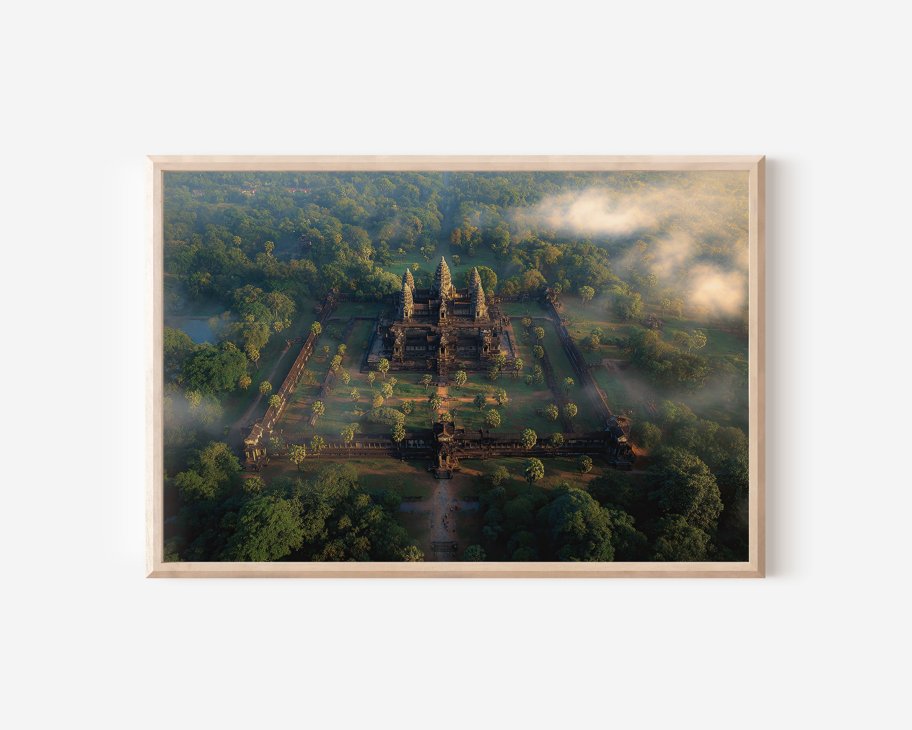 Angkor Wat Aerial Temple Wall Art Print – Cambodia Ancient Architecture