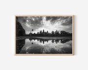 Angkor Wat Wall Art Print – Black and White Cambodia Photography
