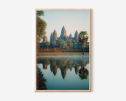 Angkor Wat Sunrise Wall Art Print | Cambodia Khmer Temple Reflection Photography | Southeast Asia Travel Poster | Spiritual Nature Home Decor