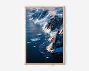 Antarctic Ice Cliffs Wall Art | Arctic Ocean Landscape Print