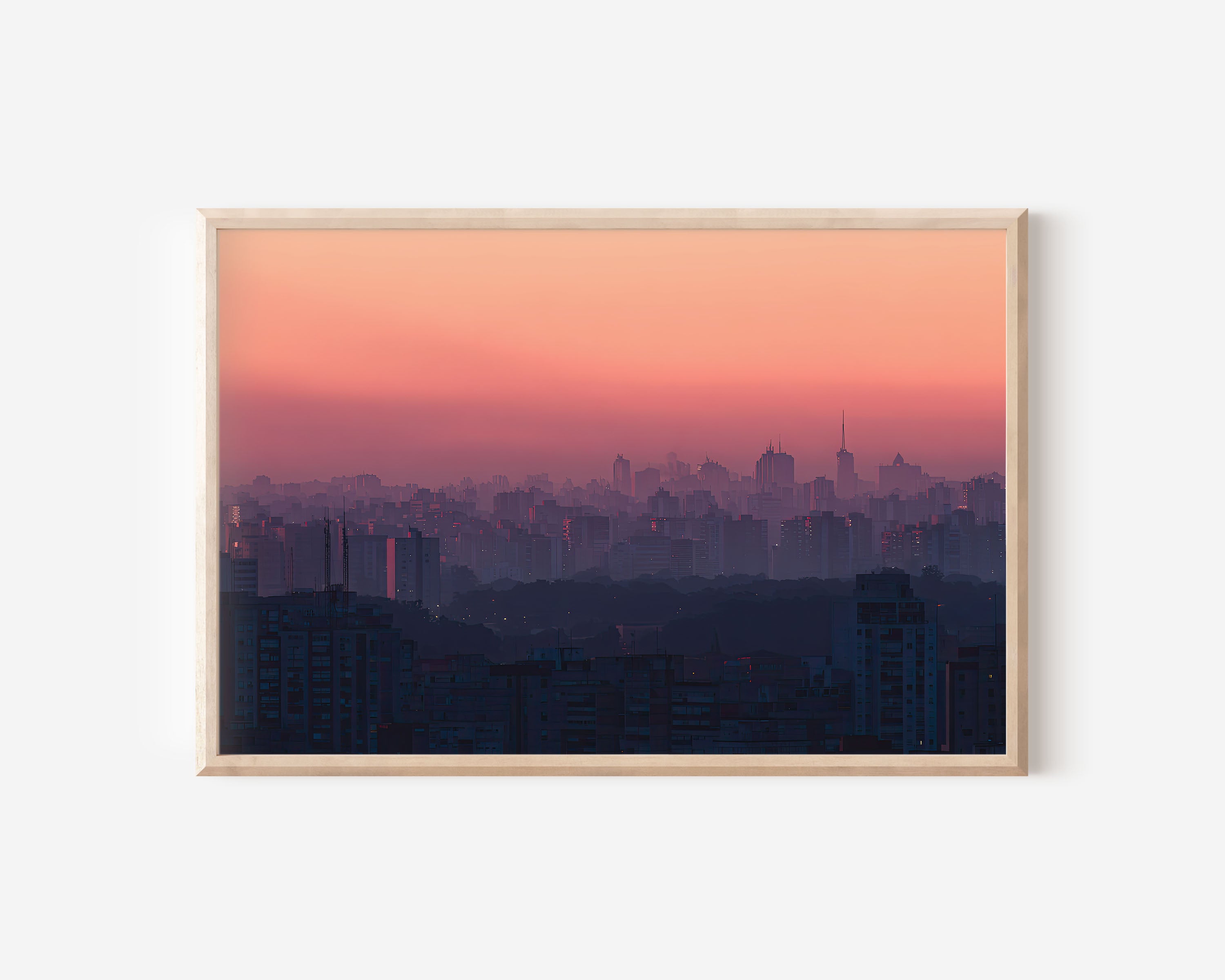 Asuncion Skyline Wall Art Print | Paraguay Sunset City Poster