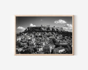 Athens Acropolis Wall Art Print – Black and White Greece Photography