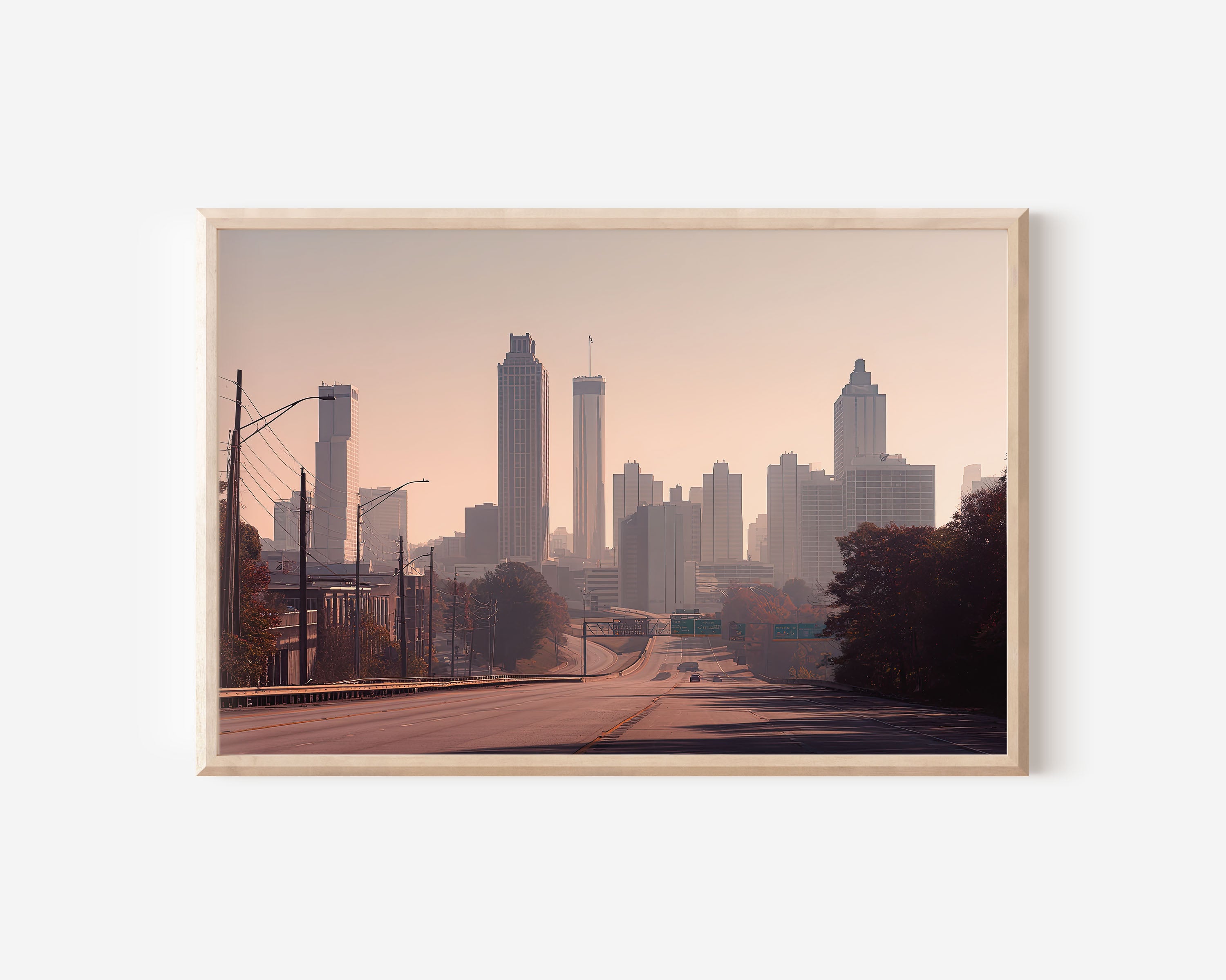 Atlanta Skyline Wall Art Print | Georgia Downtown City Poster
