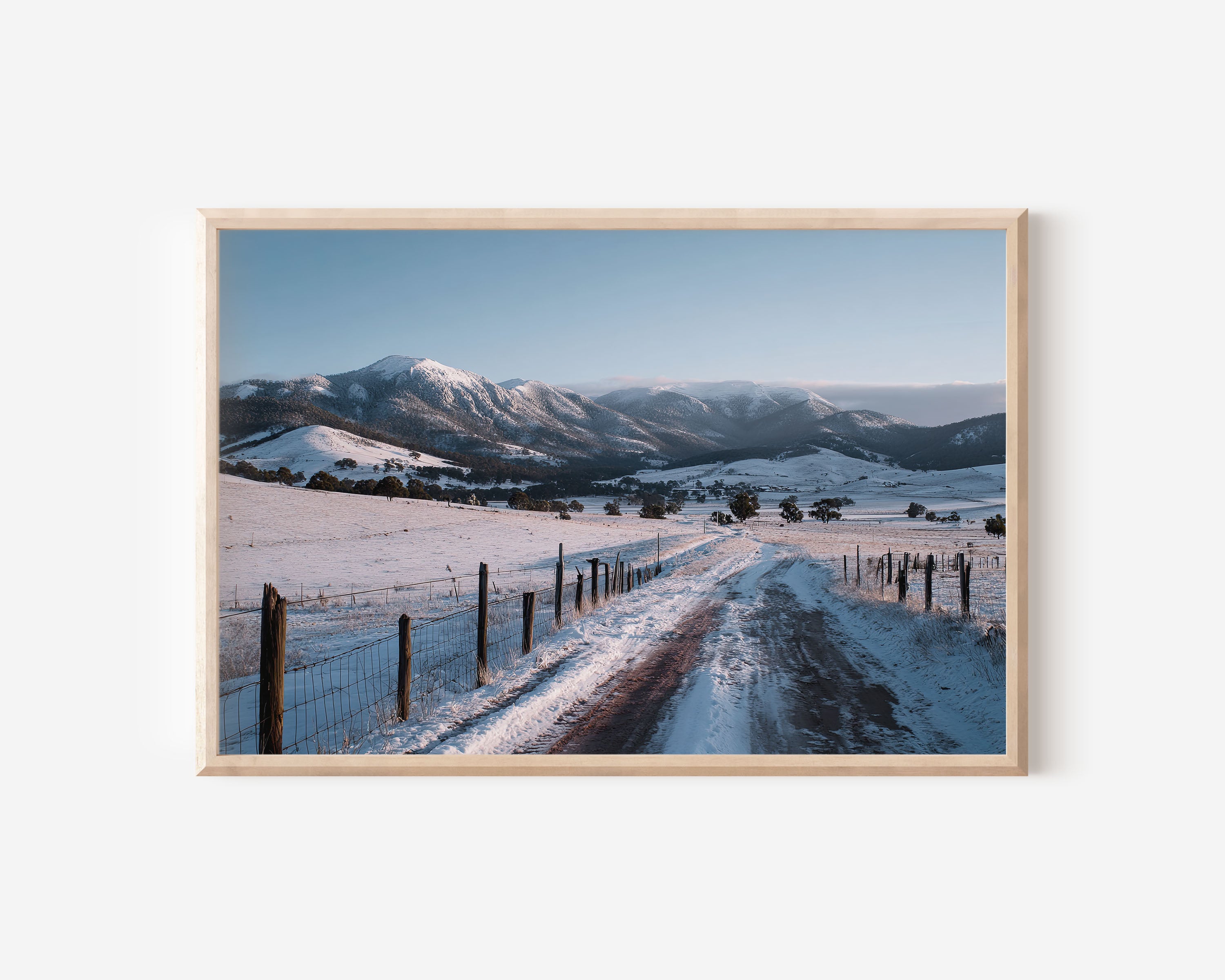 Australian Snowy Mountains Winter Wall Art Print | Scenic Rural Landscape Photography