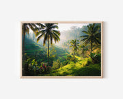 Bali Rice Fields Print – Tropical Green Wall Art