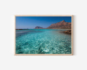 Balos Lagoon Crete Turquoise Beach Wall Art Print – Mediterranean Coastal Canvas