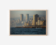 Beirut Coastline Wall Art Print | Lebanon Mediterranean Skyline