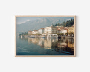 Bellagio Lake Como Wall Art – Italy Scenic Waterfront Harbor Village
