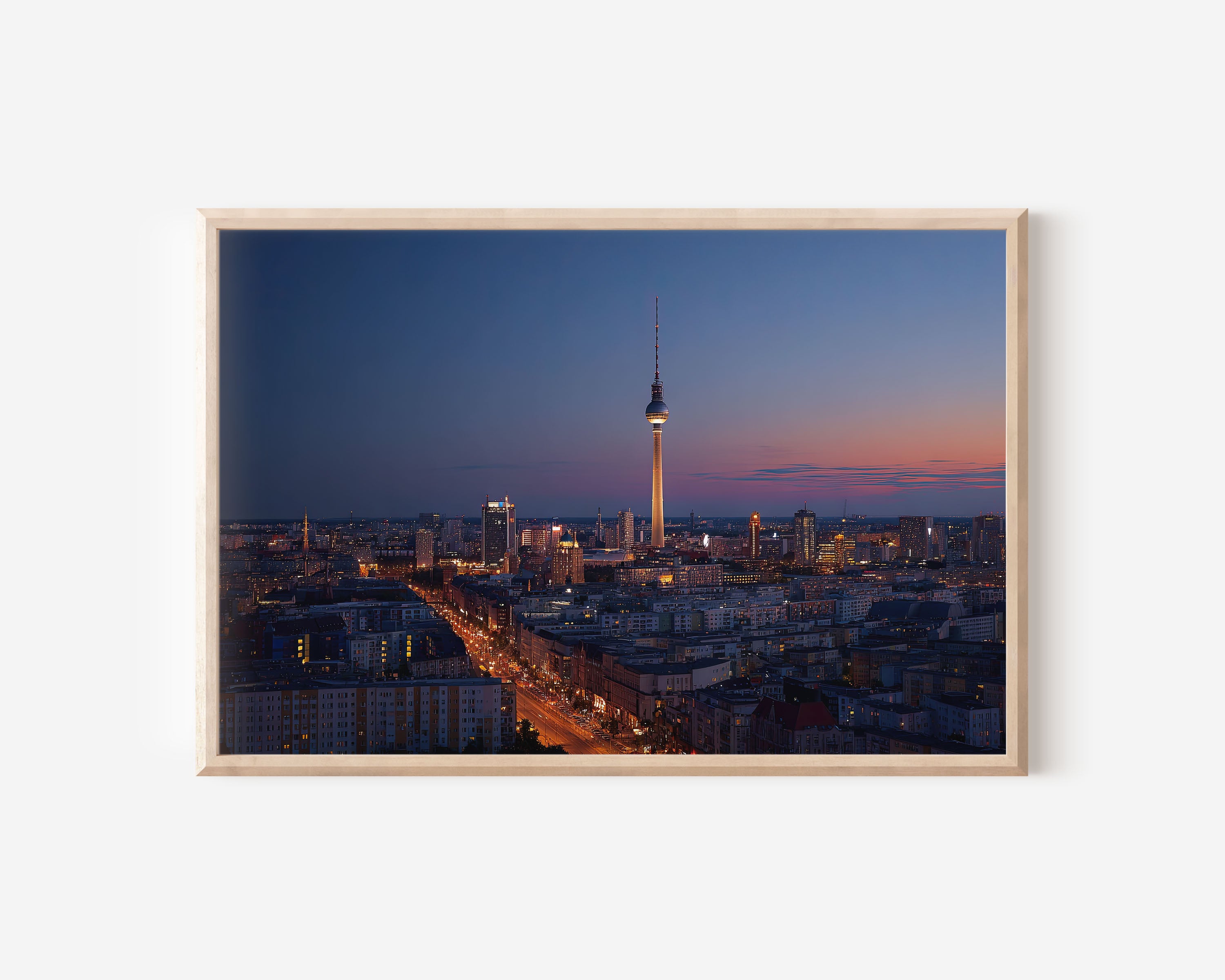 Berlin TV Tower Wall Art Print | Fernsehturm Blue Hour Skyline