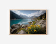 Big Almaty Lake Wall Art Print – Kazakhstan Turquoise Alpine Lake