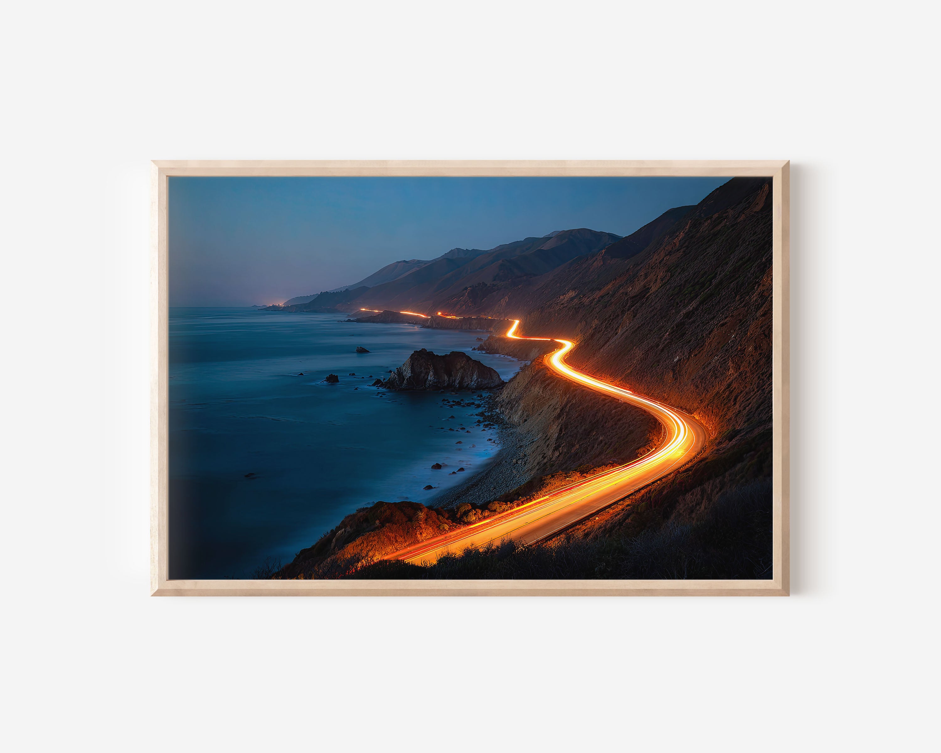 Big Sur Pacific Coast Highway Wall Art Print, California Coastal Landscape