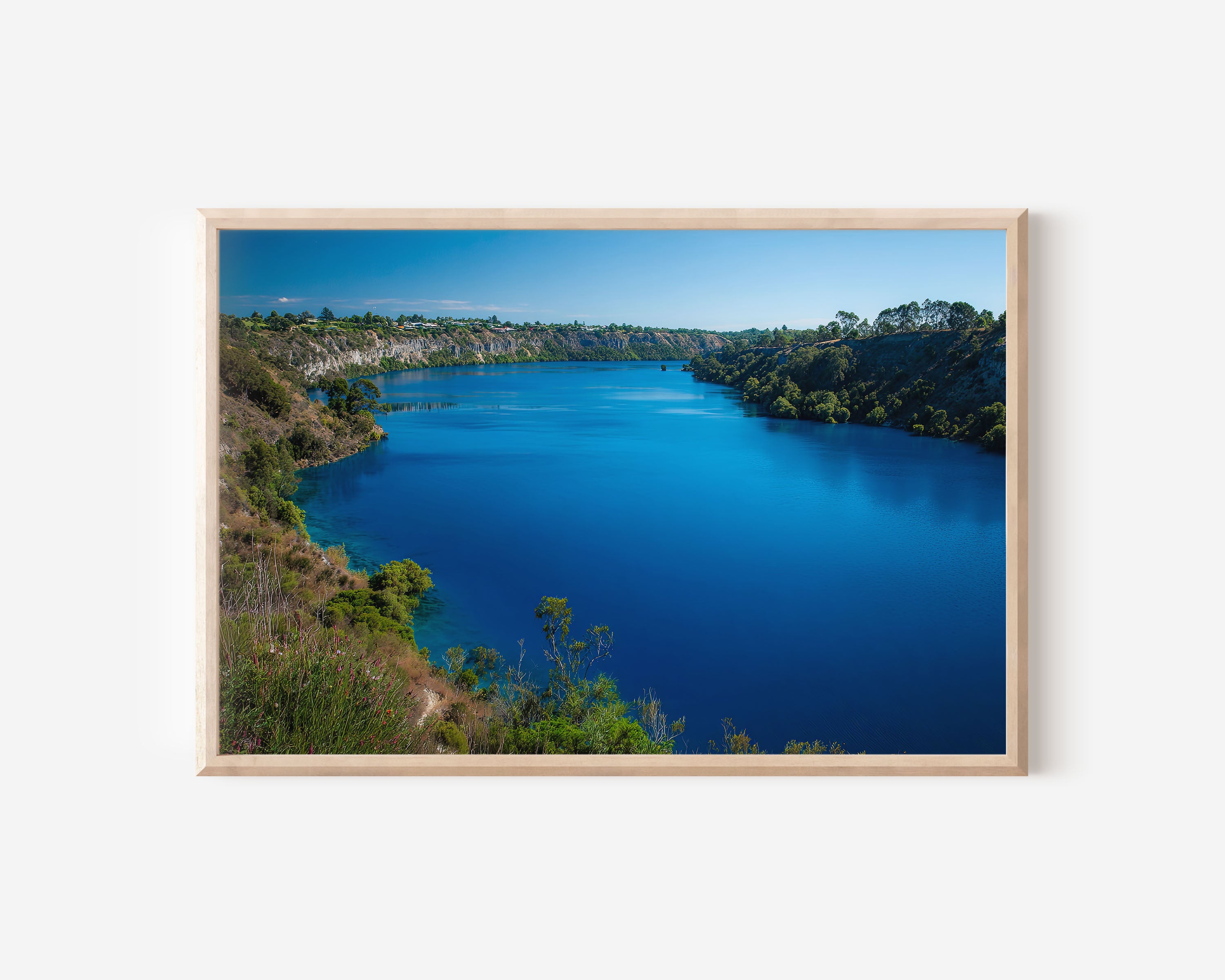 Blue Lake Mount Gambier Wall Art Print | South Australia Poster