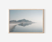 Bonneville Salt Flats Utah Minimalist Wall Art Print