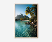 Bora Bora Lagoon Wall Art – Luxury Tropical Beach Canvas Print, Island Paradise Decor