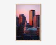 Boston Old & New | Copley Square Sunset Skyline Wall Art Print