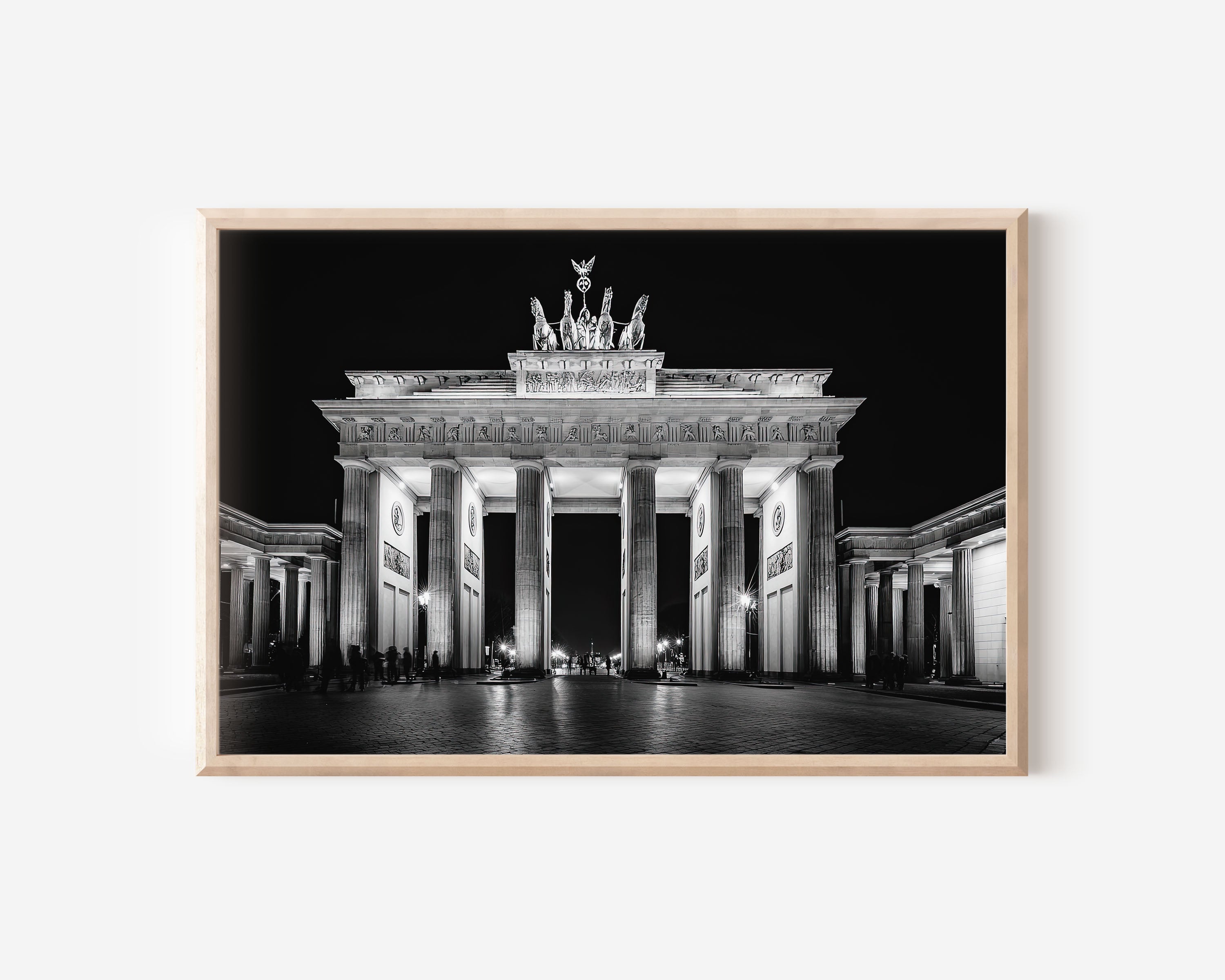 Brandenburg Gate Wall Art Print – Black and White Berlin Photography