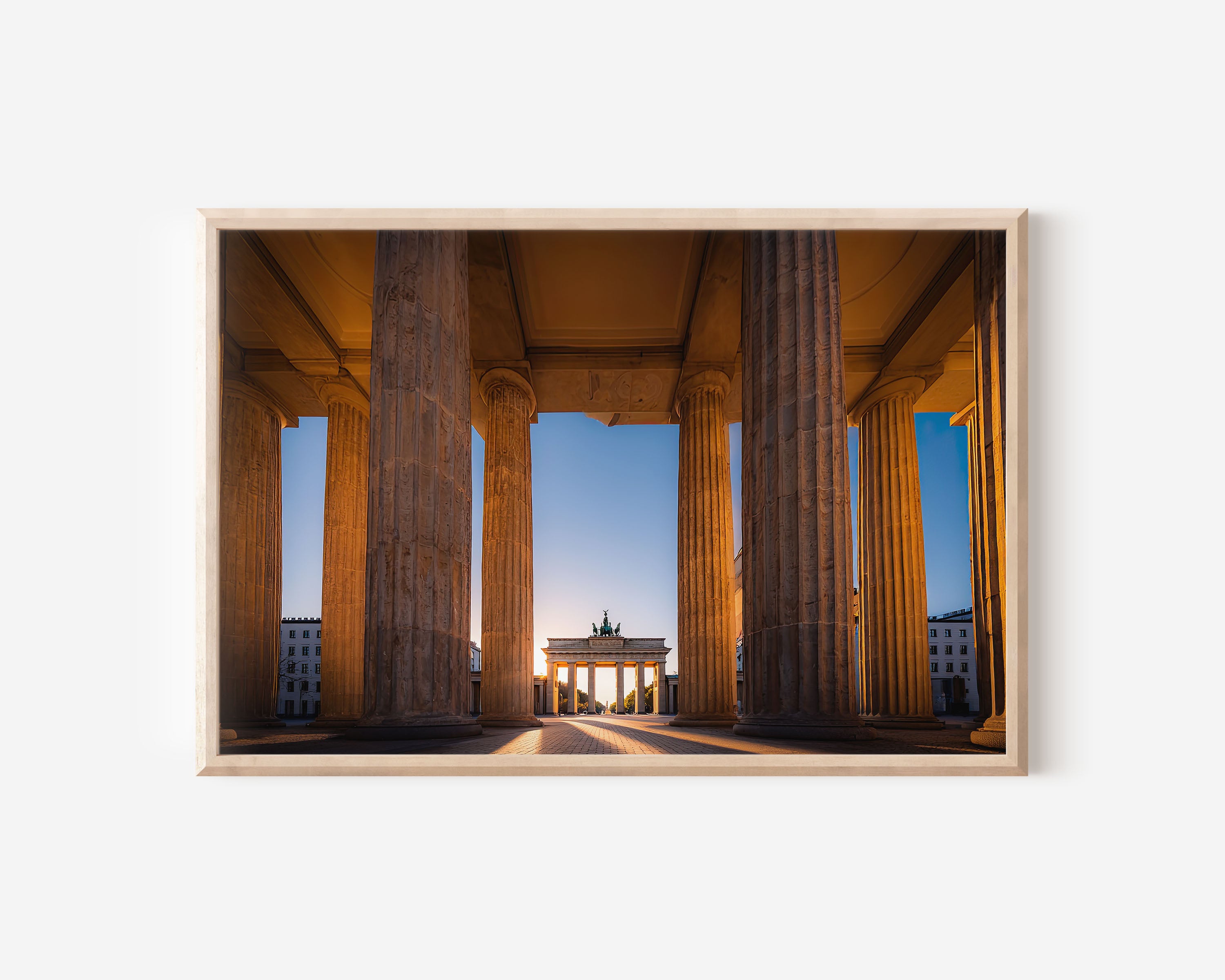 Brandenburg Gate Berlin Wall Art Print – Sunset Architecture Canvas