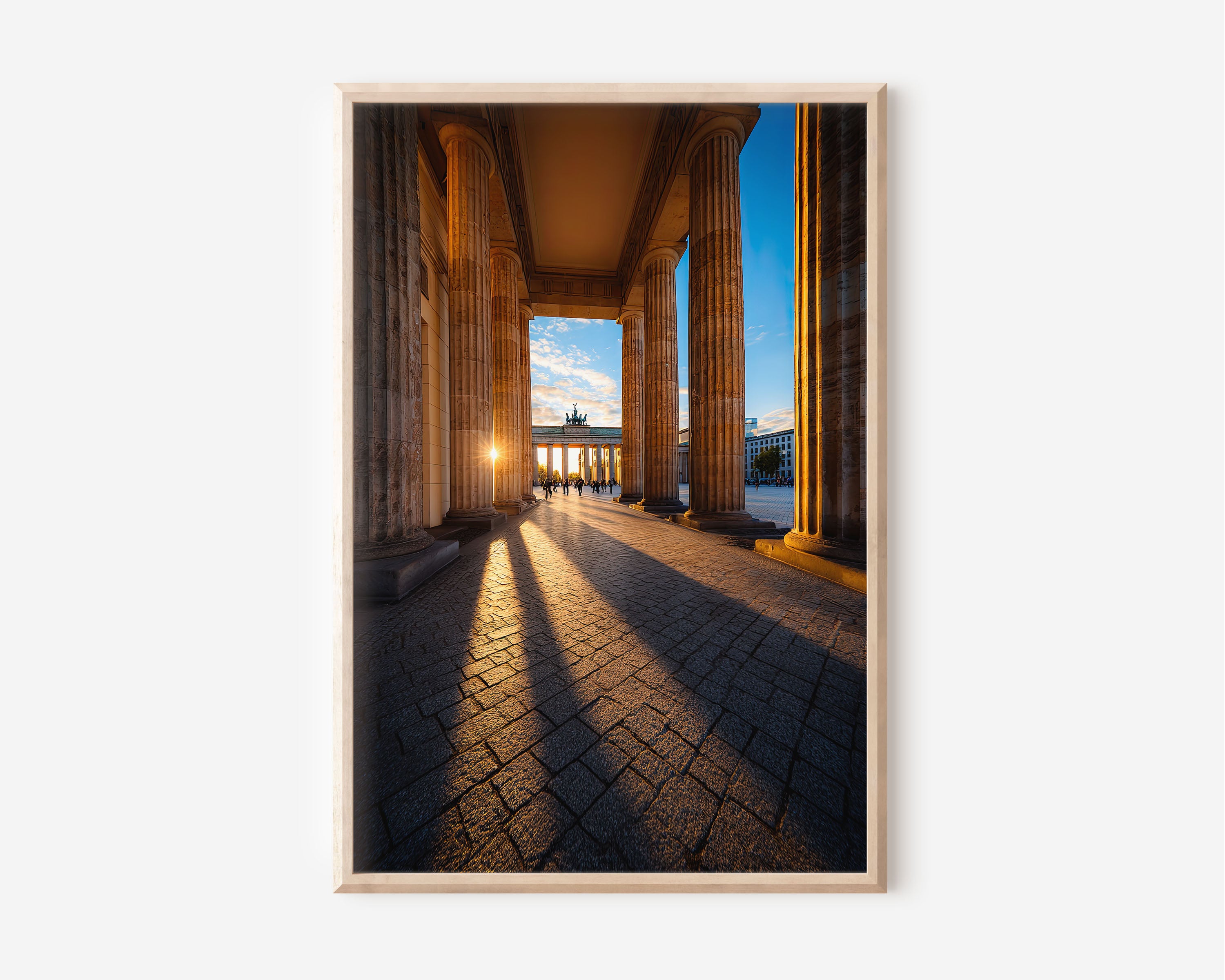 Brandenburg Gate Sunset Wall Art – Berlin Architecture Canvas Print, Golden Hour City Decor