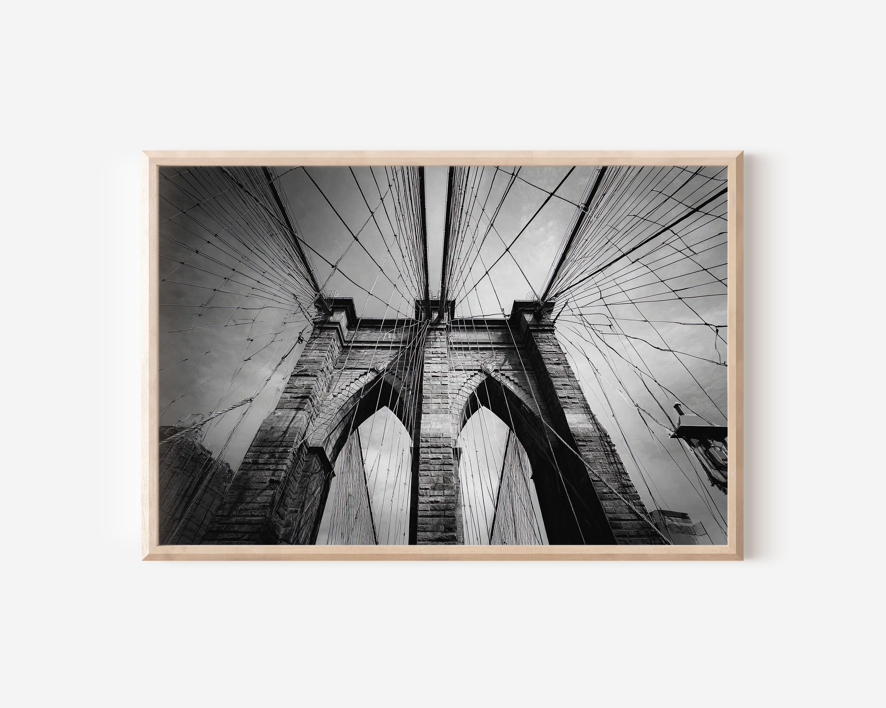 Brooklyn Bridge Wall Art Print – Black and White New York Photography