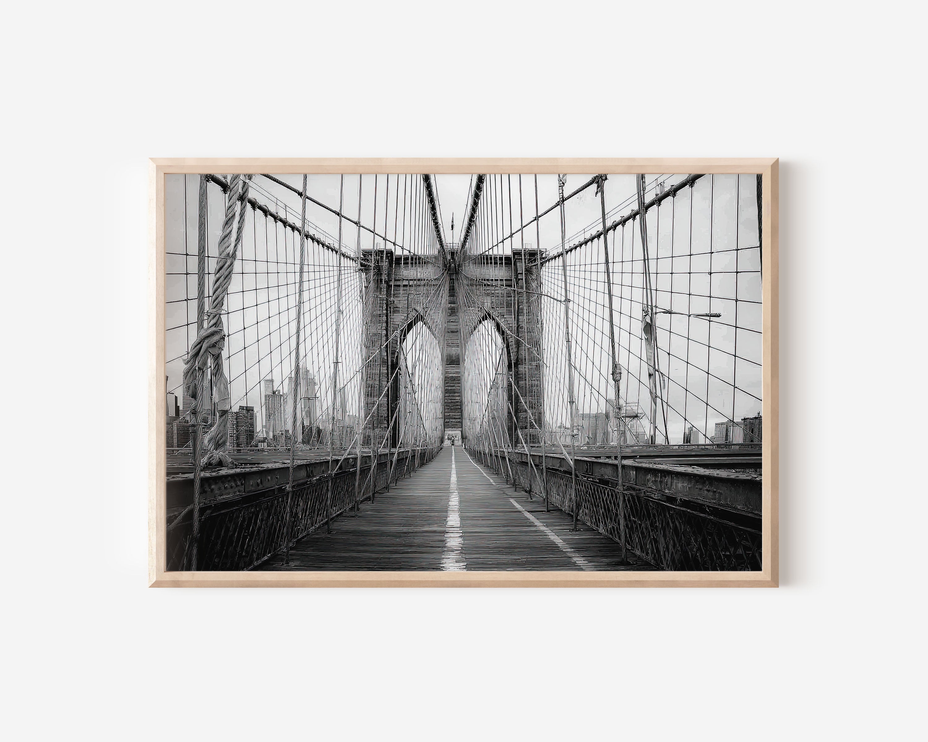 Brooklyn Bridge Wall Art Print 2 – Black and White New York Photography