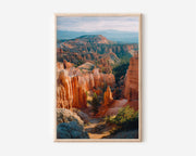 Bryce Canyon Sunrise Wall Art Print | Utah Red Rock Landscape Canvas