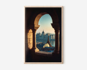 Budapest Parliament Arch Wall Art Print | Fisherman's Bastion Photography | Hungary Danube Cityscape Poster | Eastern Europe Travel Print | Architecture Home Decor