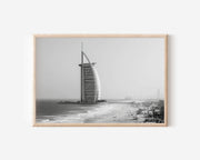 Burj Al Arab Wall Art – Black and White Dubai Luxury Photography Print