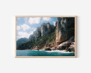 Cala Goloritzé Sardinia Italy Coastal Cliffs Wall Art Print, Mediterranean Sea Landscape