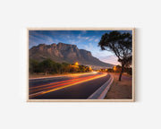 Cape Town Table Mountain Sunset Wall Art Print, South Africa