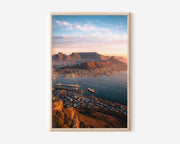 Cape Town Wall Art Print | Table Mountain Coastal City Photography