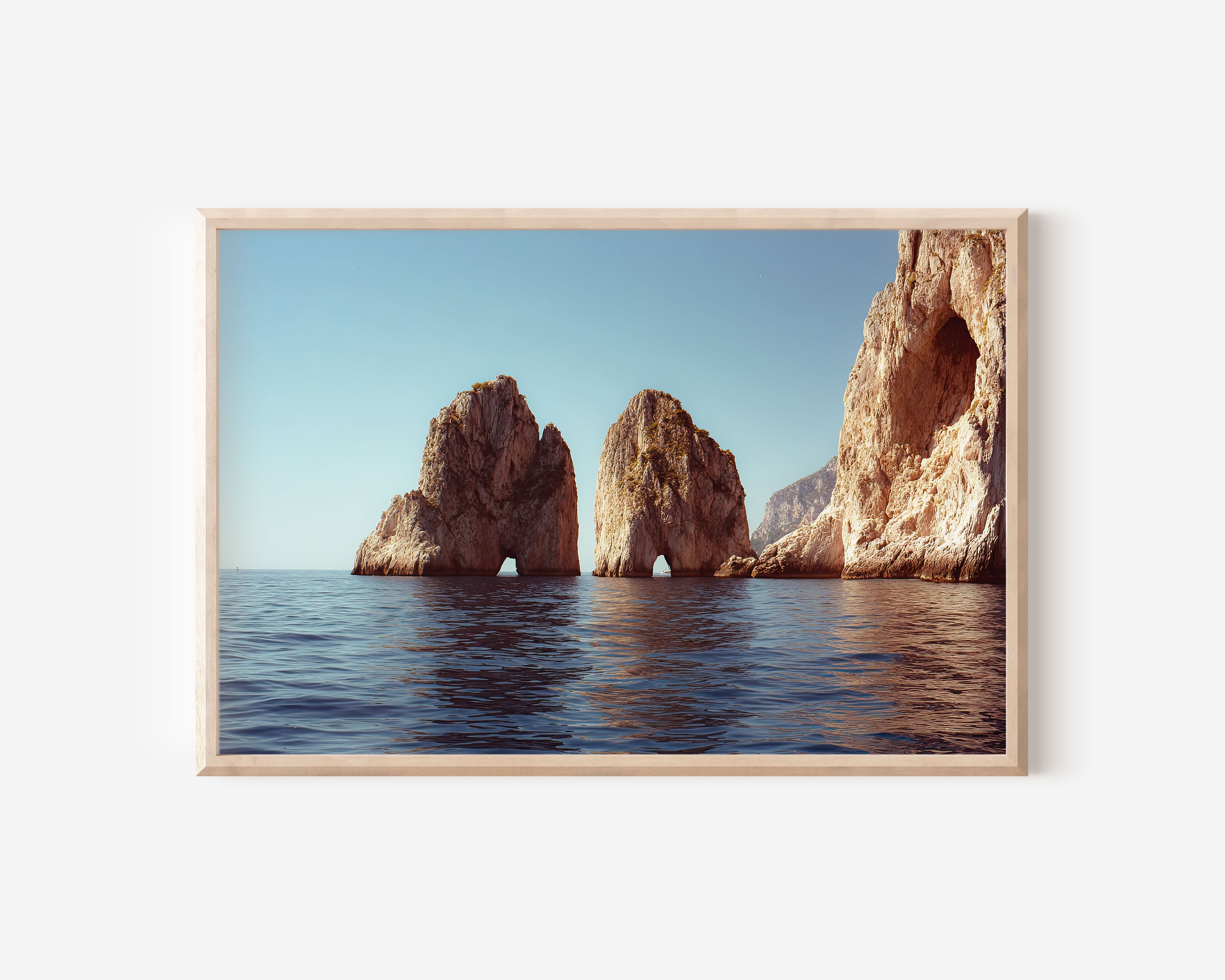 Capri Faraglioni Rocks Wall Art – Italy Mediterranean Sea Coastal Landscape