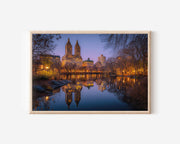 Central Park New York Evening Skyline Wall Art Print – NYC Cityscape Canvas