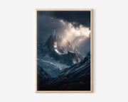 Cerro Torre Patagonia Print | Dramatic Mountain Wall Art | Patagonia Storm Light Landscape Photography Poster