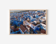 Chefchaouen Blue City Wall Art Print – Morocco Blue Medina Architecture