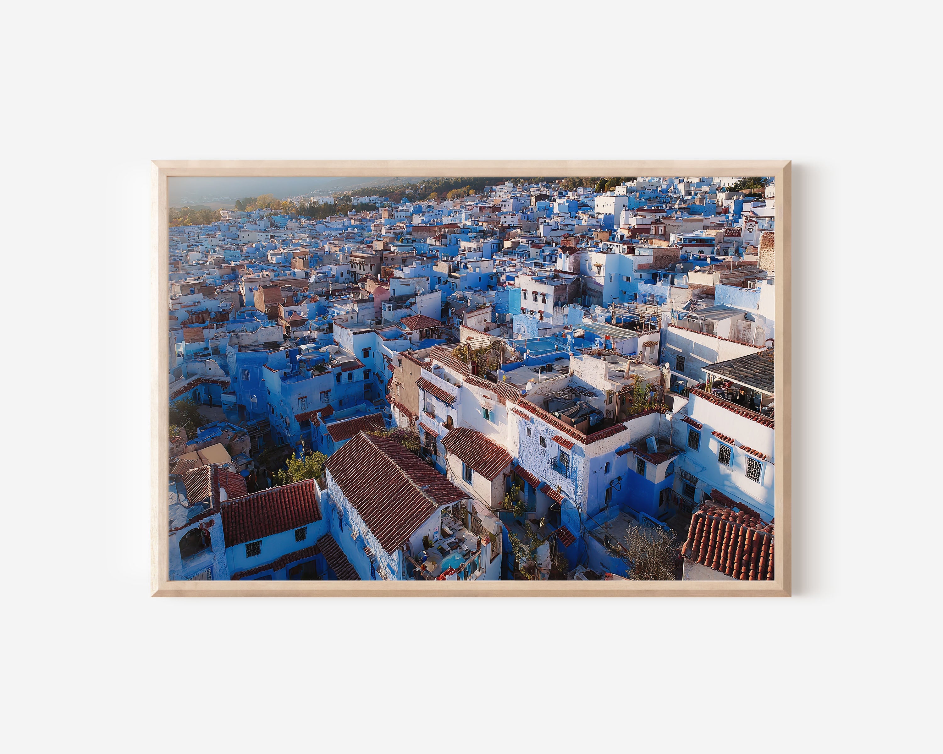 Chefchaouen Blue City Wall Art Print – Morocco Blue Medina Architecture