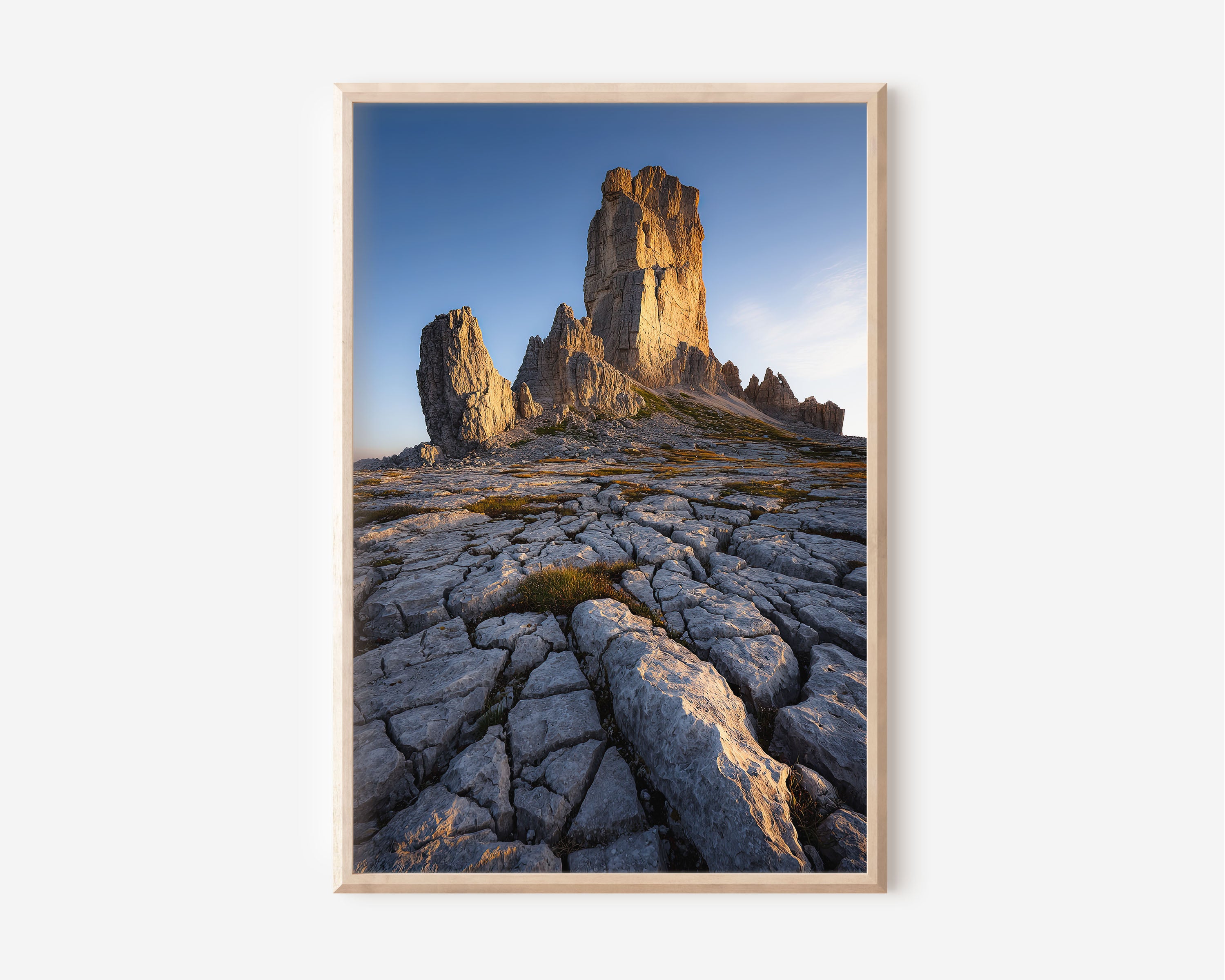 Cinque Torri Dolomites Print | Italian Alps Rock Tower Wall Art | Dolomites Golden Hour Landscape Photography Poster