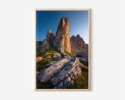 Cinque Torri Rock Spire Dolomites Print | Italian Alps Sunset Wall Art | Dolomites Rock Tower Alpine Landscape Photography Poster