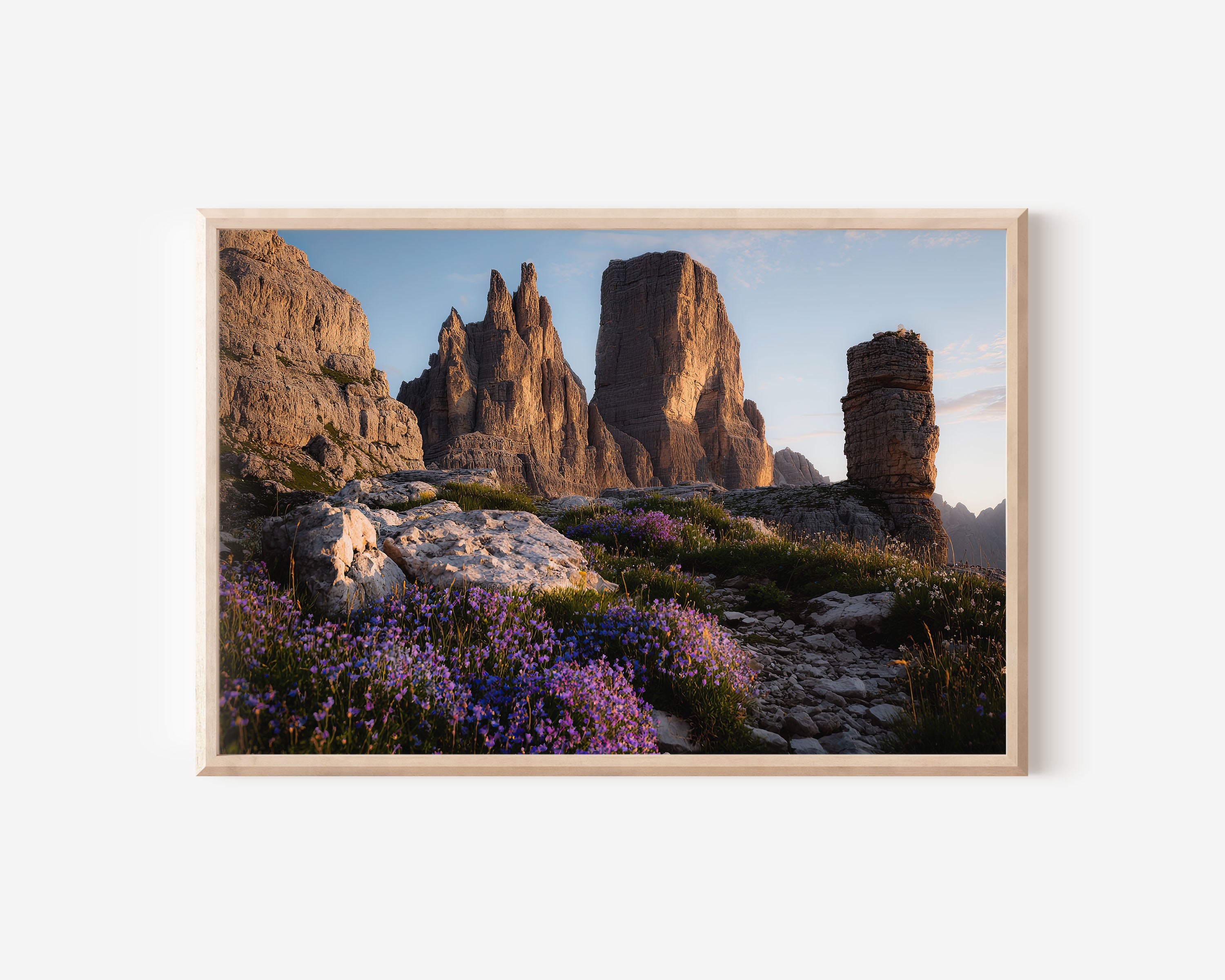 Cinque Torri Dolomites Wall Art | Italian Alps Sunrise Photography Print