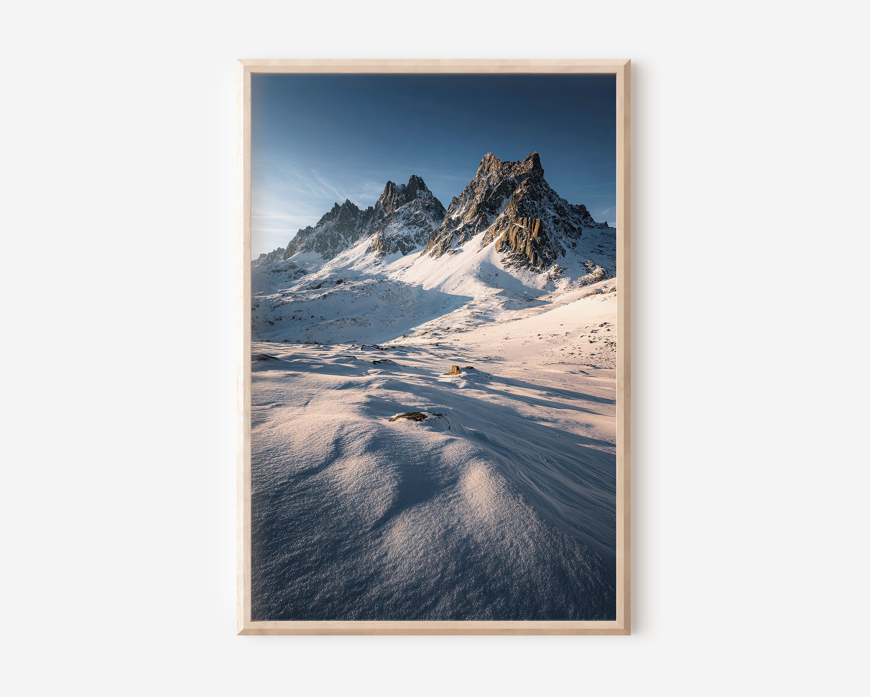 Clarée Valley French Alps Print | Winter Snow Mountain Wall Art | Hautes-Alpes Landscape Photography