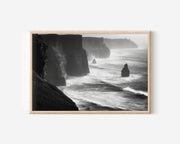 Cliffs of Moher Wall Art – Black and White Ireland Coastal Photography Print