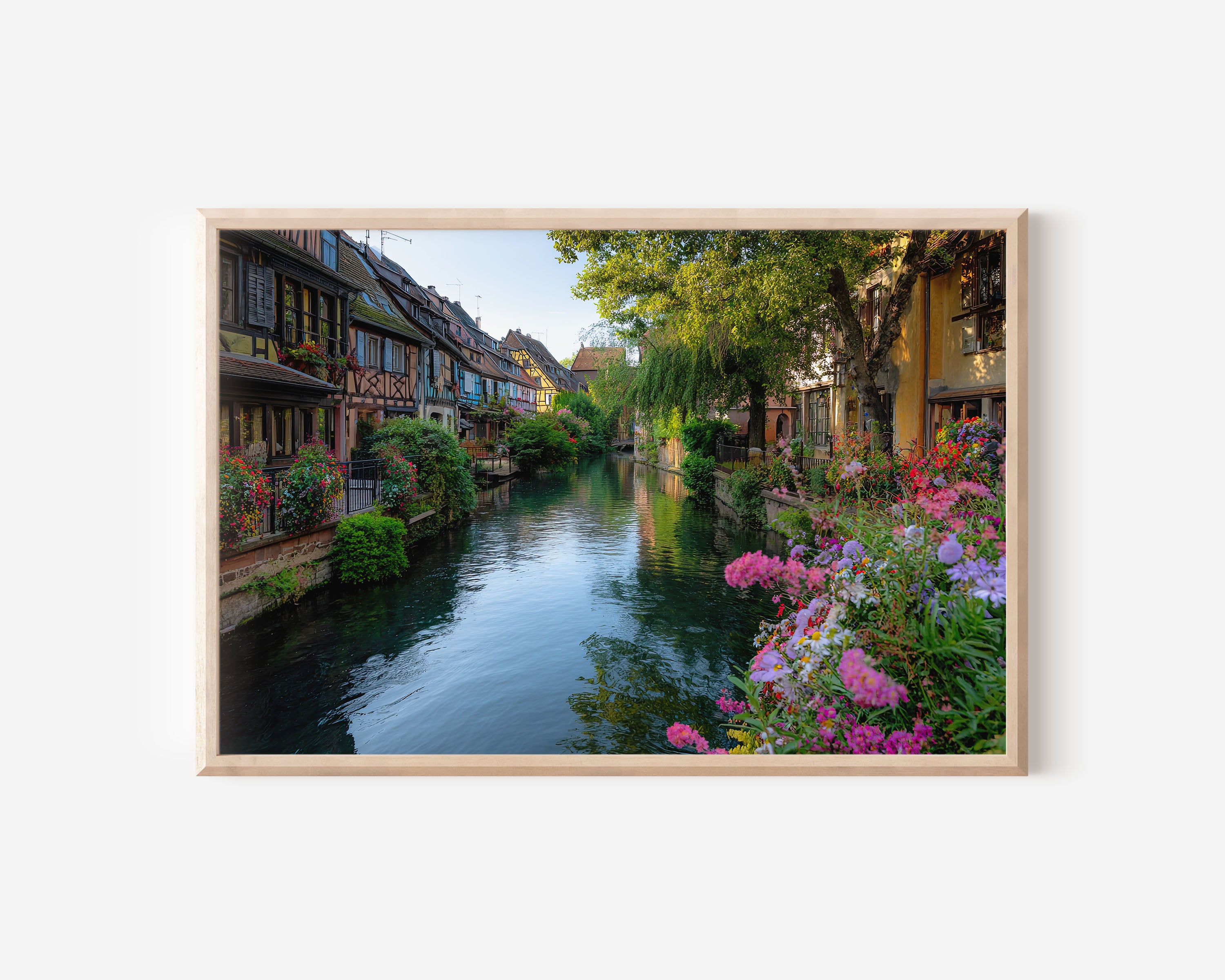 Colmar Little Venice Wall Art Print – France Canal Cityscape Canvas