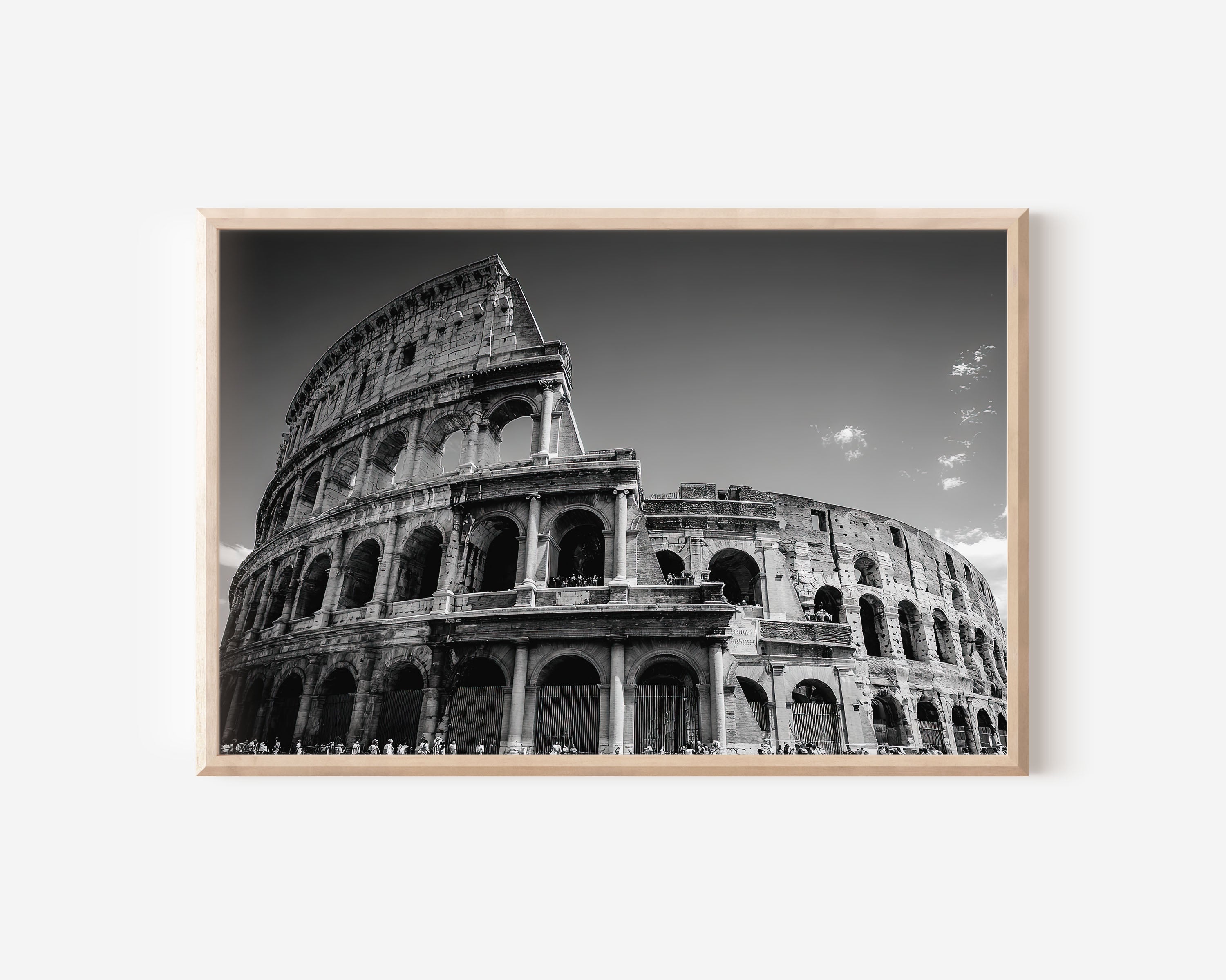 Colosseum Rome Black & White Wall Art Print